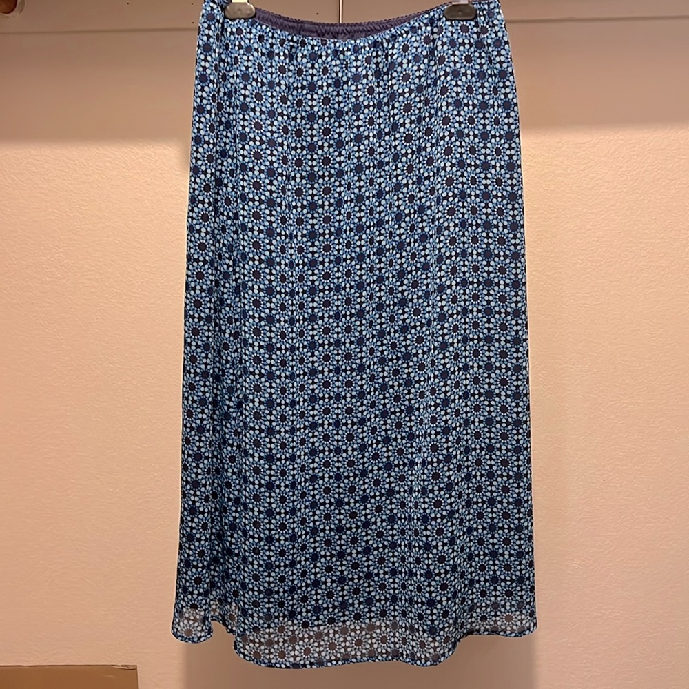 MIDI patterned skirt: navy blue